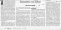 Encuentro con Bilbao  [artículo] Jorge Coulon Larrañaga.