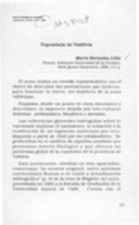 Toponimia de Valdivia  [artículo] Ana María Guerra Eissmann.