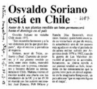 Murió Osvaldo Soriano  [artículo].