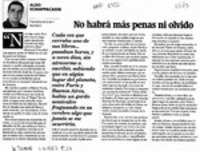 No habrás más penas ni olvido  [artículo] Aldo Schiappacasse.