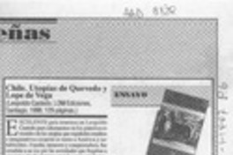 Chile. Utopías de Quevedo y Lope de Vega  [artículo] H. P. V.
