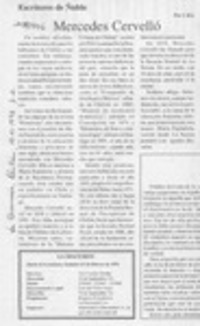 Mercedes Cervelló  [artículo] C. R. I.