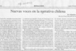 Nuevas voces en la narrativa chilena  [artículo]Alejandra Ochoa Provoste.