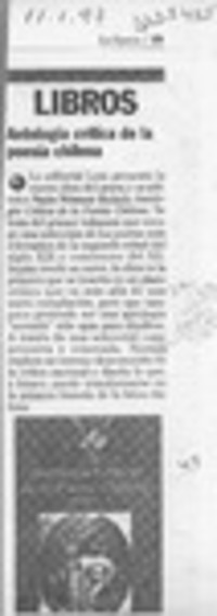 Antología crítica de la poesía chilena  [artículo].