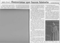 Entrevistas que hacen historia  [artículo] Marino Muñoz Lagos.