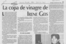 La copa de vinagre de Irene Geis
