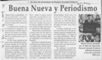 Buena nueva y periodismo  [artículo].