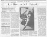 Los rostros de lo privado
