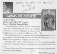 Cartas del desierto  [artículo] Marisol Moreno del Canto.