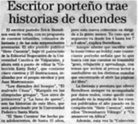 Escritor porteño trae historias de duendes
