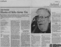 Hasta el hilo tiene fin  [artículo] X. C. O.