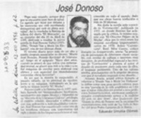 José Donoso  [artículo] Eduardo Urrutia Gómez.