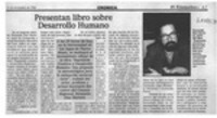 Presentan libro sobre desarrollo humano  [artículo].