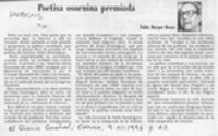 Poetisa osornina premiada  [artículo] Pablo Burgos Rosas.