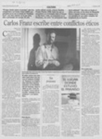 Carlos Franz escribe entre conflictos eróticos