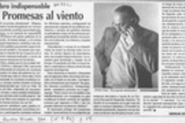 Promesas al viento  [artículo] Hernán Soto.