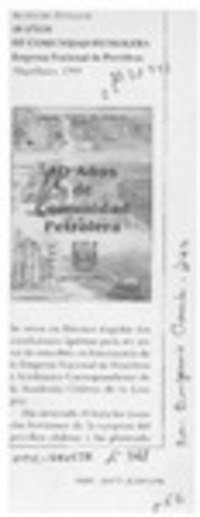 50 años de comunidad petrolera  [artículo] Eugenio García-Díaz.