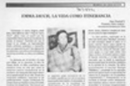 Emma Jauch, la vida como itinerancia  [artículo] Hugo Metzdorff N.