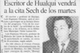 Escritor de Hualqui vendrá a la cita Sech de los martes