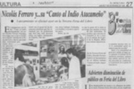 Nicolás Ferraro y -- su "Canto al indio atacameño"  [artículo]