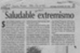 Saludable extremismo  [artículo] Jaime Valdivieso B.