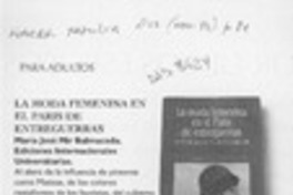 La Moda femenina en el París de enteguerras  [artículo].