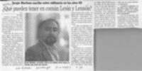 Qué pueden tener en común Lenin y Lennon?  [artículo] S. L.
