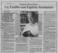 Un erudito con espíritu aventurero  [artículo] Francisca Abogabir.
