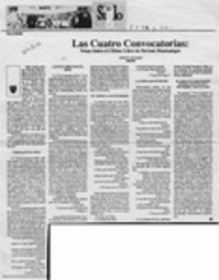 Las cuatro convocatorias  [artículo] Ernesto Guajardo.