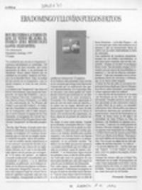 Era domingo y llovían fuegos fatuos  [artículo] Fernando Emmerich.