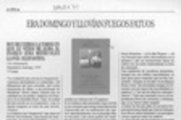 Era domingo y llovían fuegos fatuos  [artículo] Fernando Emmerich.