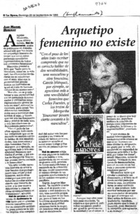Arquetipo femenino no existe  [artículo] Juan Manuel González.