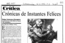 Crónicas de instantes felices  [artículo] Hernán Poblete Varas.