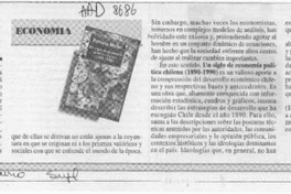 Un siglo de economía política chilena (1890-1990)  [artículo] Carlos Valdivieso Ahnfelt.