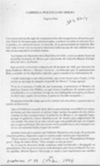 Gabriela, política sin miedo  [artículo] Virginia Vidal.