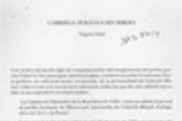 Gabriela, política sin miedo  [artículo] Virginia Vidal.