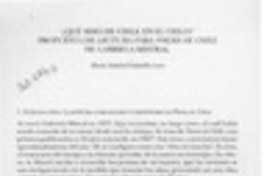 Qué será de Chile en el cielo? propuesta de lectura para Poema de Chile de Gabriela Mistral  [artículo] María Soledad Falabella Luco.