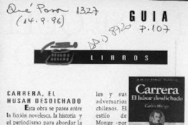 Carrera, el húsar desdichado  [artículo].