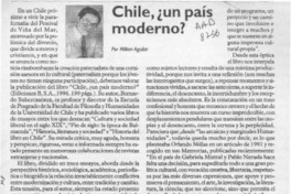 Chile, un país moderno?  [artículo] Milton Aguilar.
