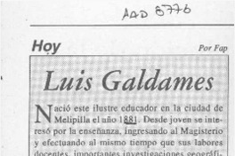 Luis Galdames  [artículo] Fap.