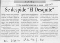 Se despide "El desquite"  [artículo].