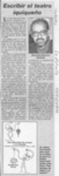 Escribir el teatro iquiqueño  [artículo] Bernardo Guerrero Jiménez.