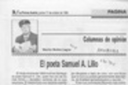 El poeta Samuel A. Lillo  [artículo] Marino Muñoz Lagos.