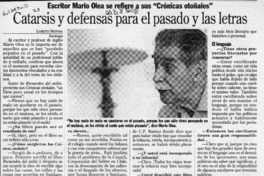 Catarsis y defensas para el pasado y las letras  [artículo] Loreto Novoa.