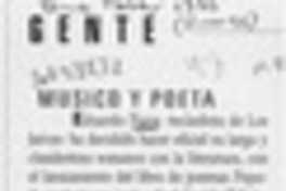 Músico y poeta  [artículo].