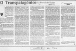 El transpatagónico  [artículo] Francisco Véjar.