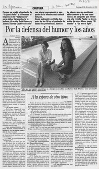 Por la defensa del humor y los años