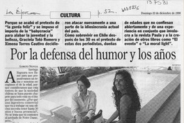 Por la defensa del humor y los años
