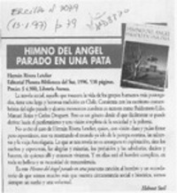 Himno del ángel parado en una pata  [artículo] Helmut Steil.