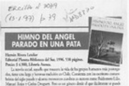 Himno del ángel parado en una pata  [artículo] Helmut Steil.